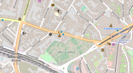 Physiotherapie auf Satellitenbild