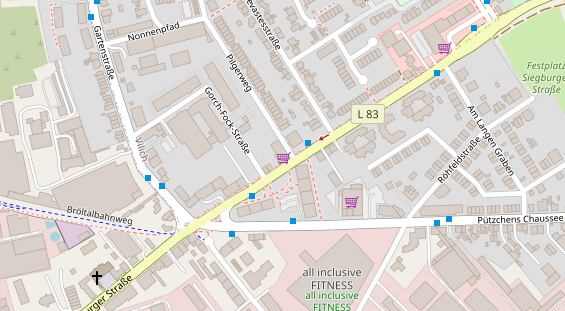 Physiotherapie auf Satellitenbild