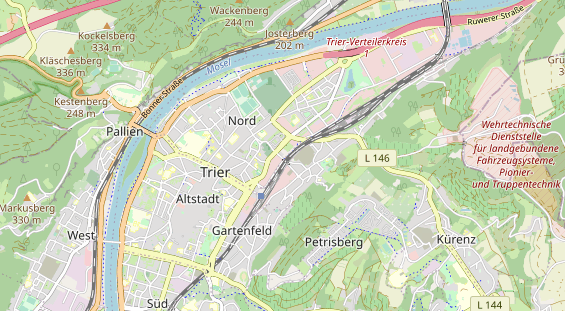 physical therapy on map