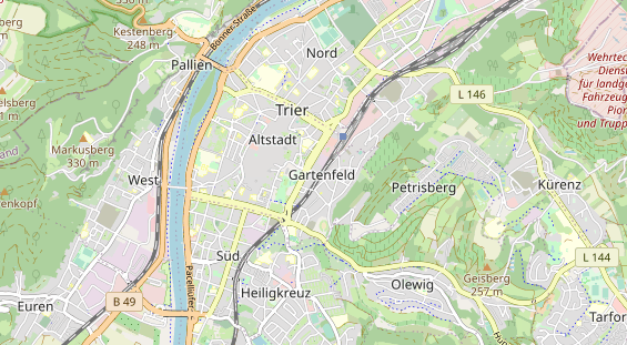physical therapy on map