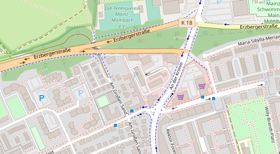 Physiotherapie auf Satellitenbild