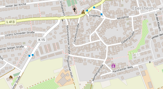 Physiotherapie auf Satellitenbild