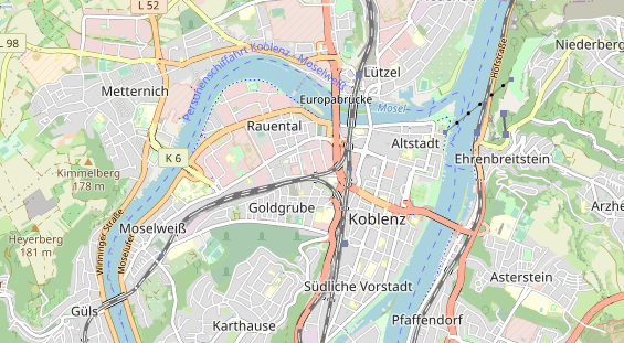 physical therapy on map