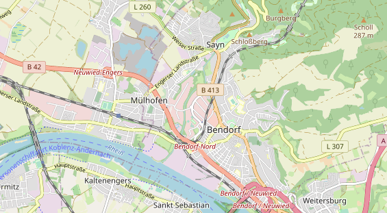 physical therapy on map