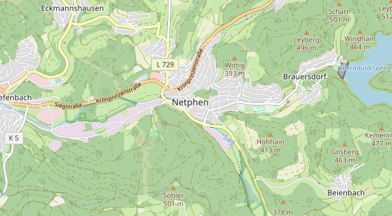 physical therapy on map