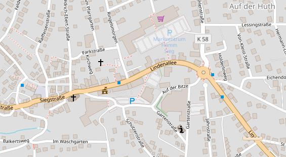 Physiotherapie auf Satellitenbild