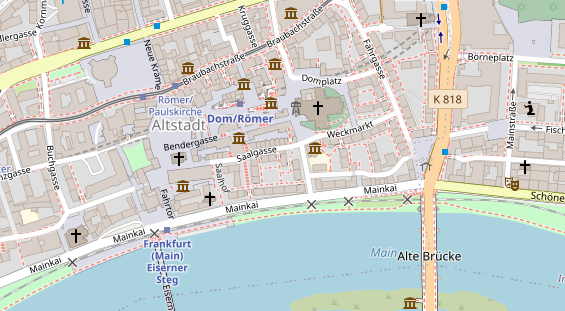 Physiotherapie auf Satellitenbild