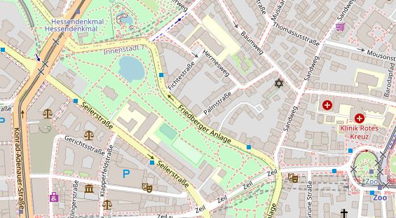 Physiotherapie auf Satellitenbild