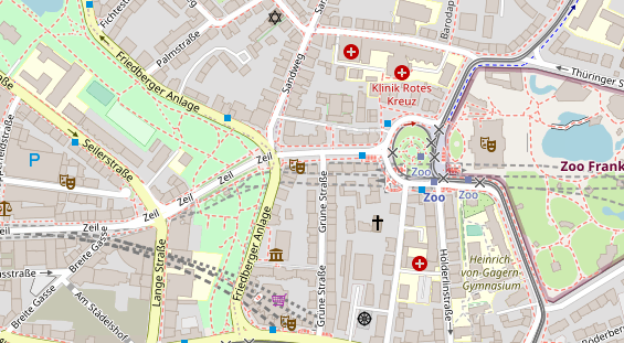 Physiotherapie auf Satellitenbild