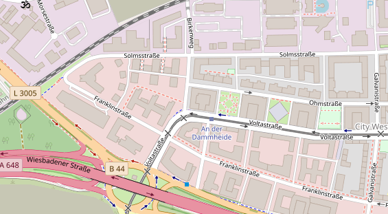 Physiotherapie auf Satellitenbild