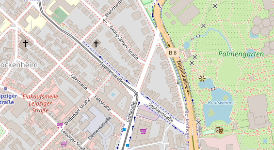 Physiotherapie auf Satellitenbild