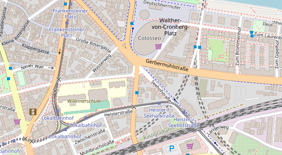 Physiotherapie auf Satellitenbild