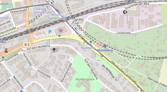 Physiotherapie auf Satellitenbild