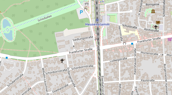 Physiotherapie auf Satellitenbild