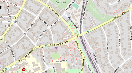 Physiotherapie auf Satellitenbild