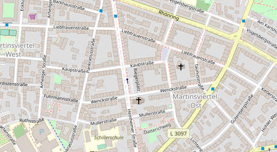 Physiotherapie auf Satellitenbild