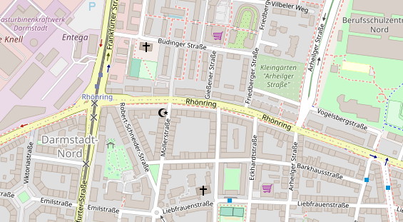 Physiotherapie auf Satellitenbild