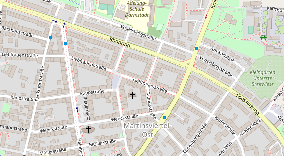 Physiotherapie auf Satellitenbild