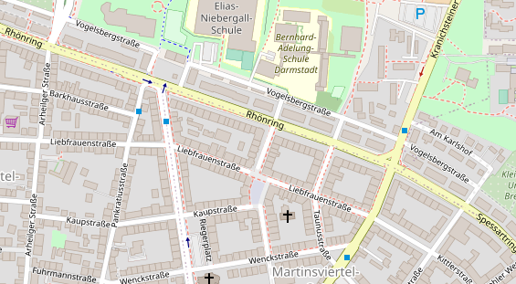 Physiotherapie auf Satellitenbild