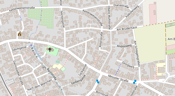 Physiotherapie auf Satellitenbild