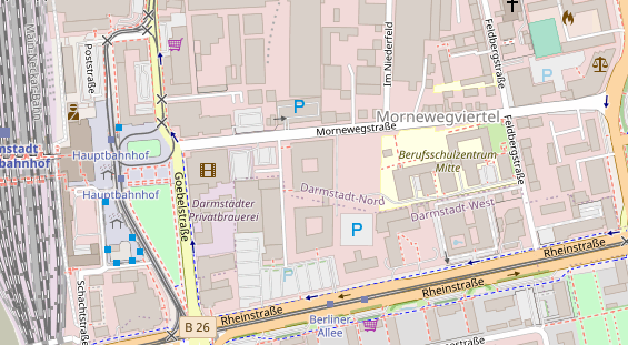 Physiotherapie auf Satellitenbild