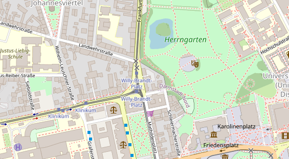 Physiotherapie auf Satellitenbild