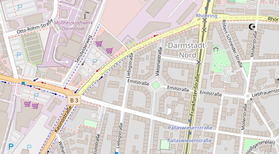 Physiotherapie auf Satellitenbild