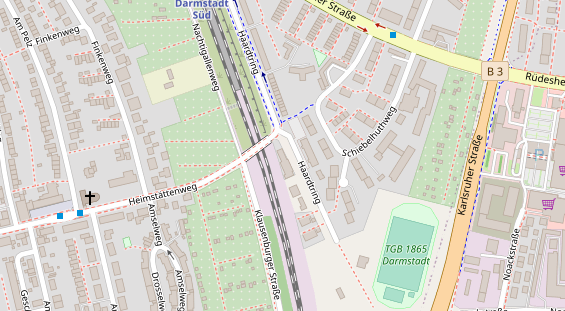 Physiotherapie auf Satellitenbild