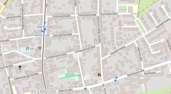 Physiotherapie auf Satellitenbild