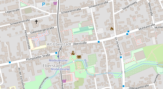 Physiotherapie auf Satellitenbild