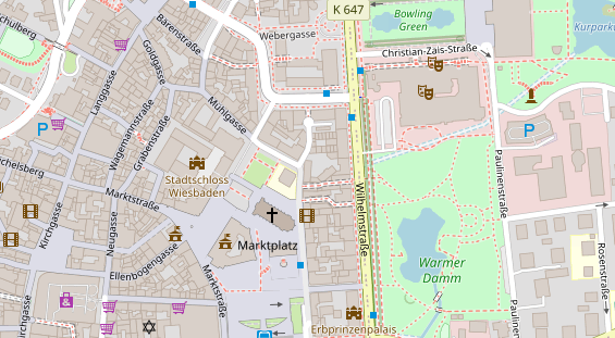 Physiotherapie auf Satellitenbild