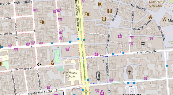 Physiotherapie auf Satellitenbild