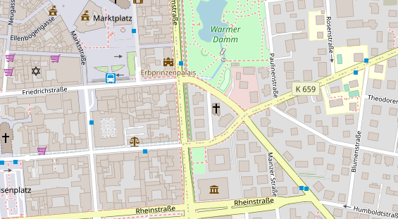 Physiotherapie auf Satellitenbild