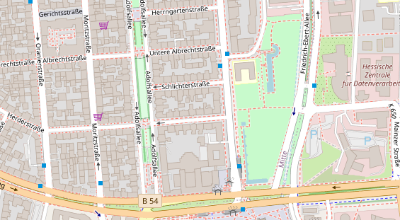 Physiotherapie auf Satellitenbild