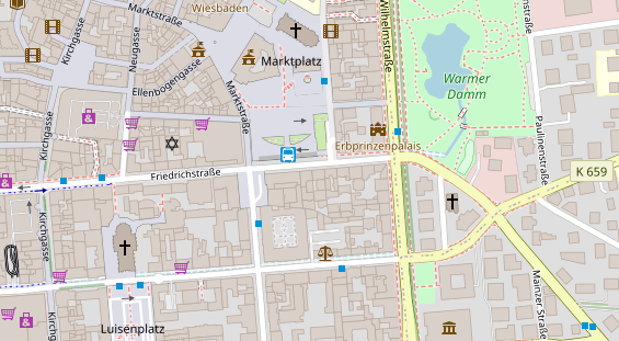 Physiotherapie auf Satellitenbild