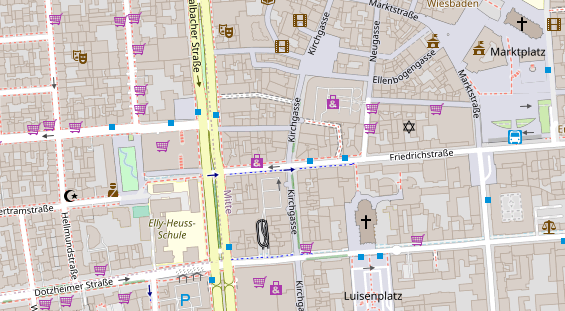 Physiotherapie auf Satellitenbild