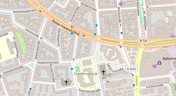 Physiotherapie auf Satellitenbild