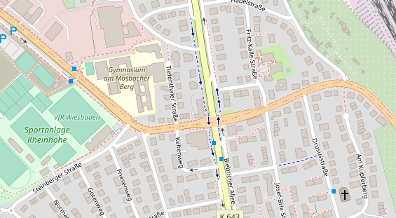 Physiotherapie auf Satellitenbild