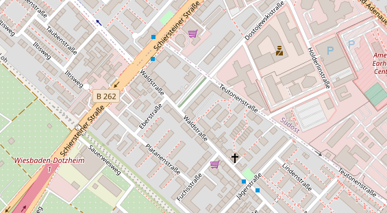 Physiotherapie auf Satellitenbild