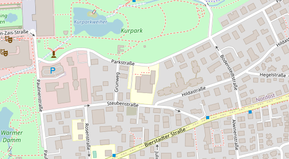 Physiotherapie auf Satellitenbild