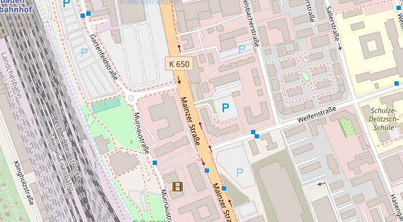 Physiotherapie auf Satellitenbild