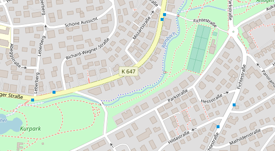 Physiotherapie auf Satellitenbild