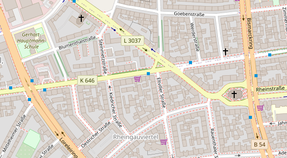 Physiotherapie auf Satellitenbild