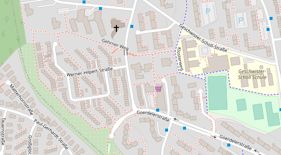 Physiotherapie auf Satellitenbild