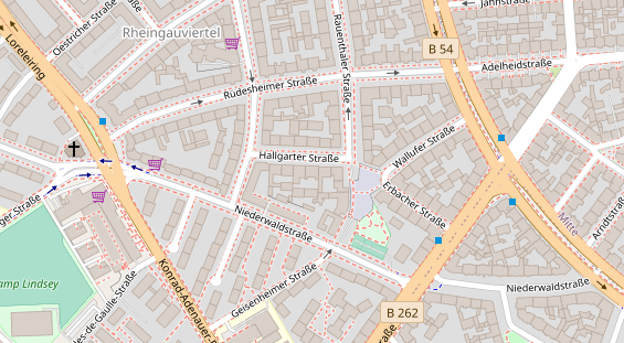 Physiotherapie auf Satellitenbild