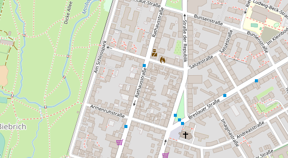 Physiotherapie auf Satellitenbild