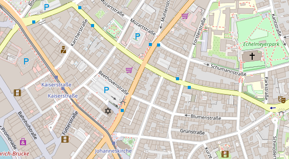 Physiotherapie auf Satellitenbild