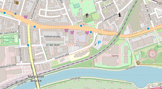 Physiotherapie auf Satellitenbild