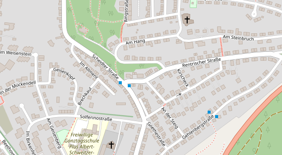 Physiotherapie auf Satellitenbild