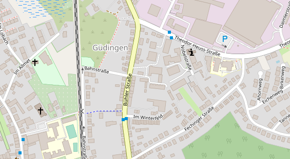 Physiotherapie auf Satellitenbild